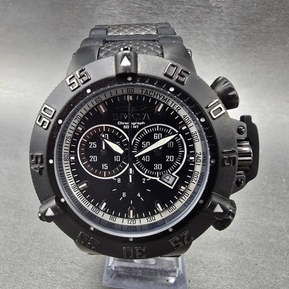 Invicta Reserve Sub Aqua Chrono Watch Men 50mm Black Dial Black Date 5508 Works0