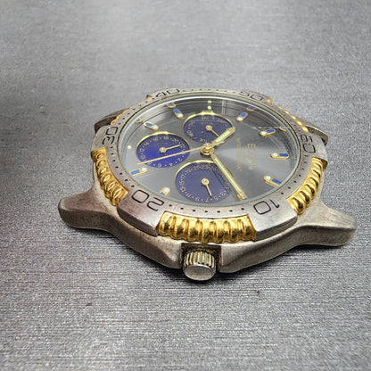 Elgin Watch Men 40mm Gray Dial Two Tone Daydate Round 6P29 FS701 New Battery