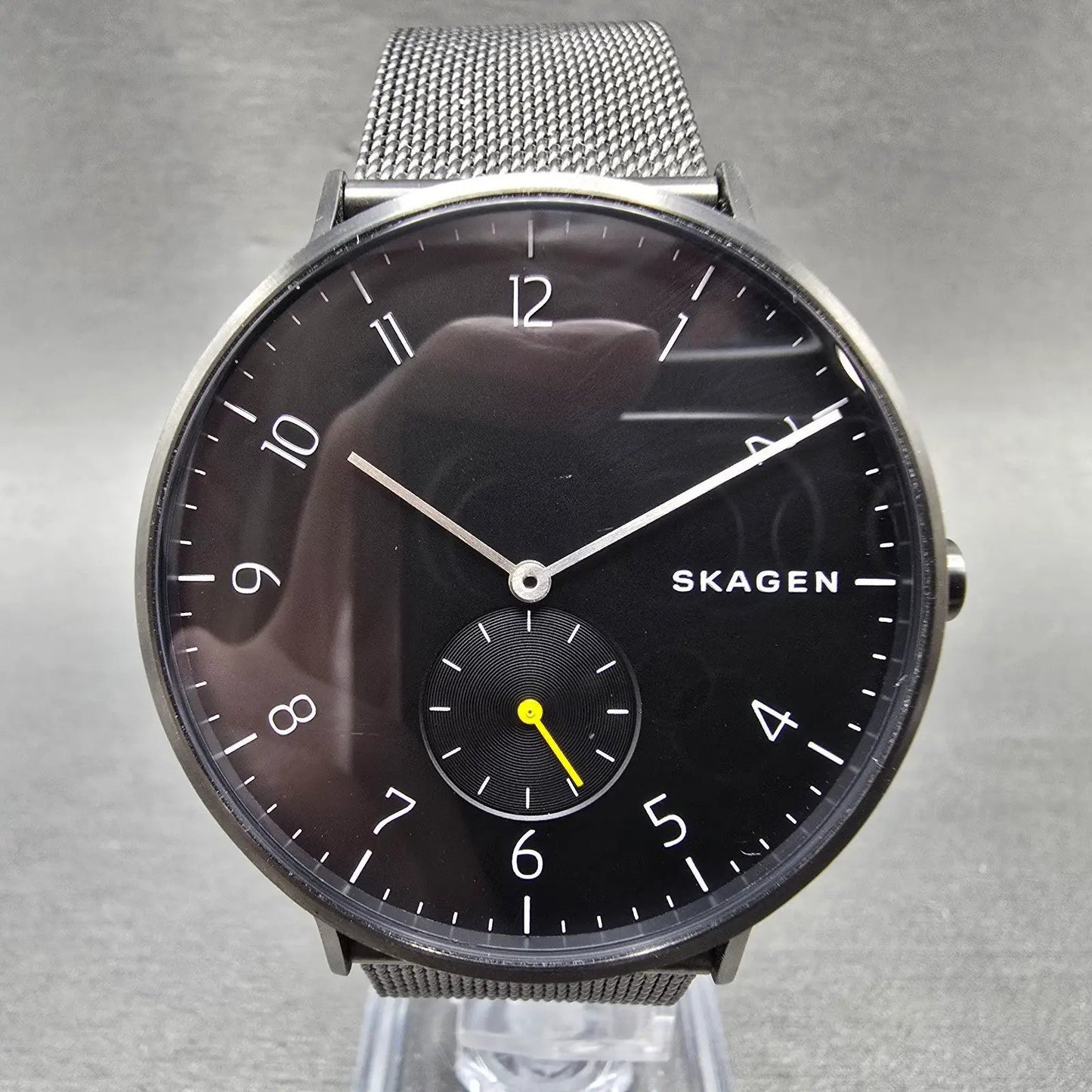 Skagen Watch Men 40mm Black Dial Black Tone Round SKW6470 PARTS NO BACK!!!!!!0