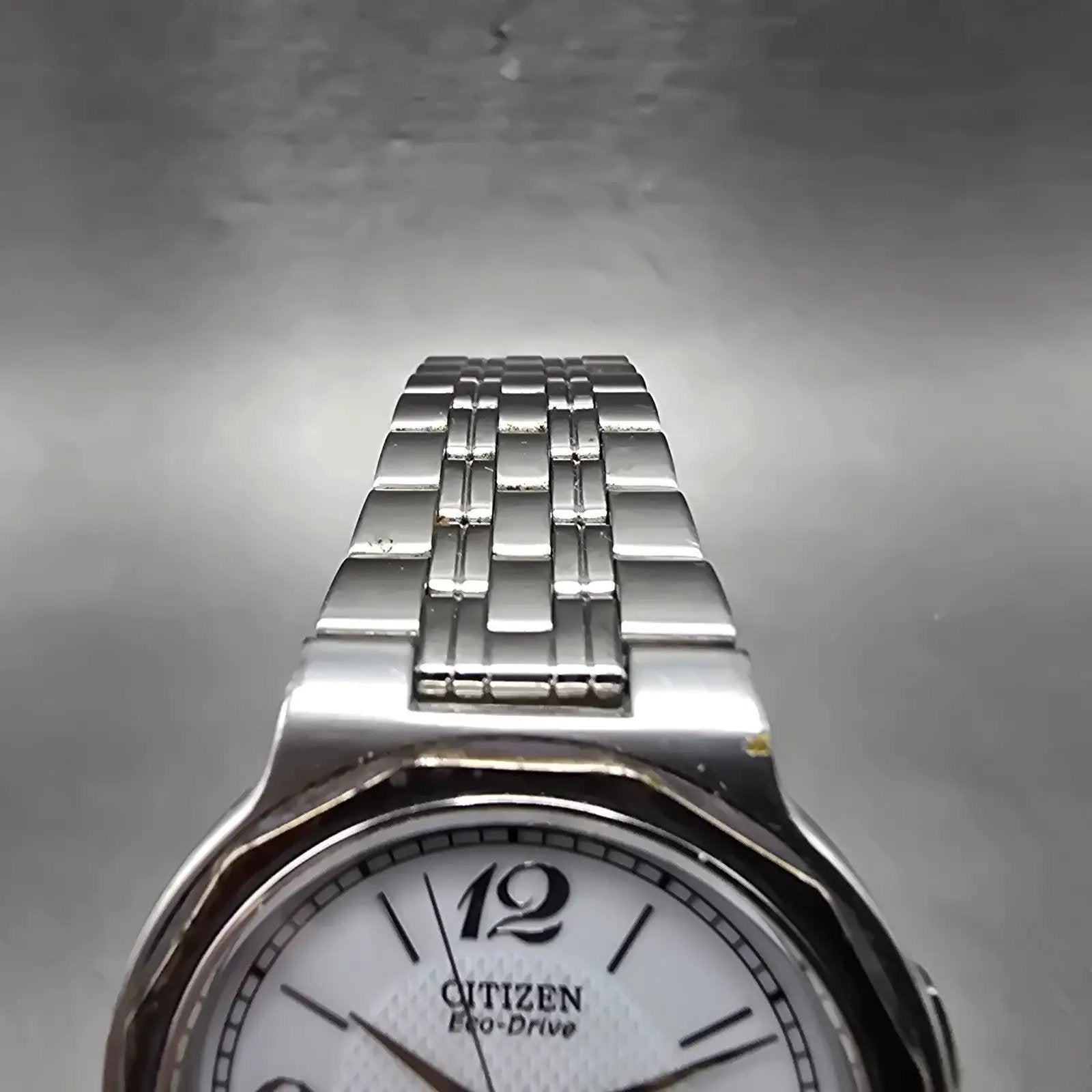 Citizen Eco-Drive Watch Men 36mm White Dial Steel Daydate E100-K003334 PARTS5