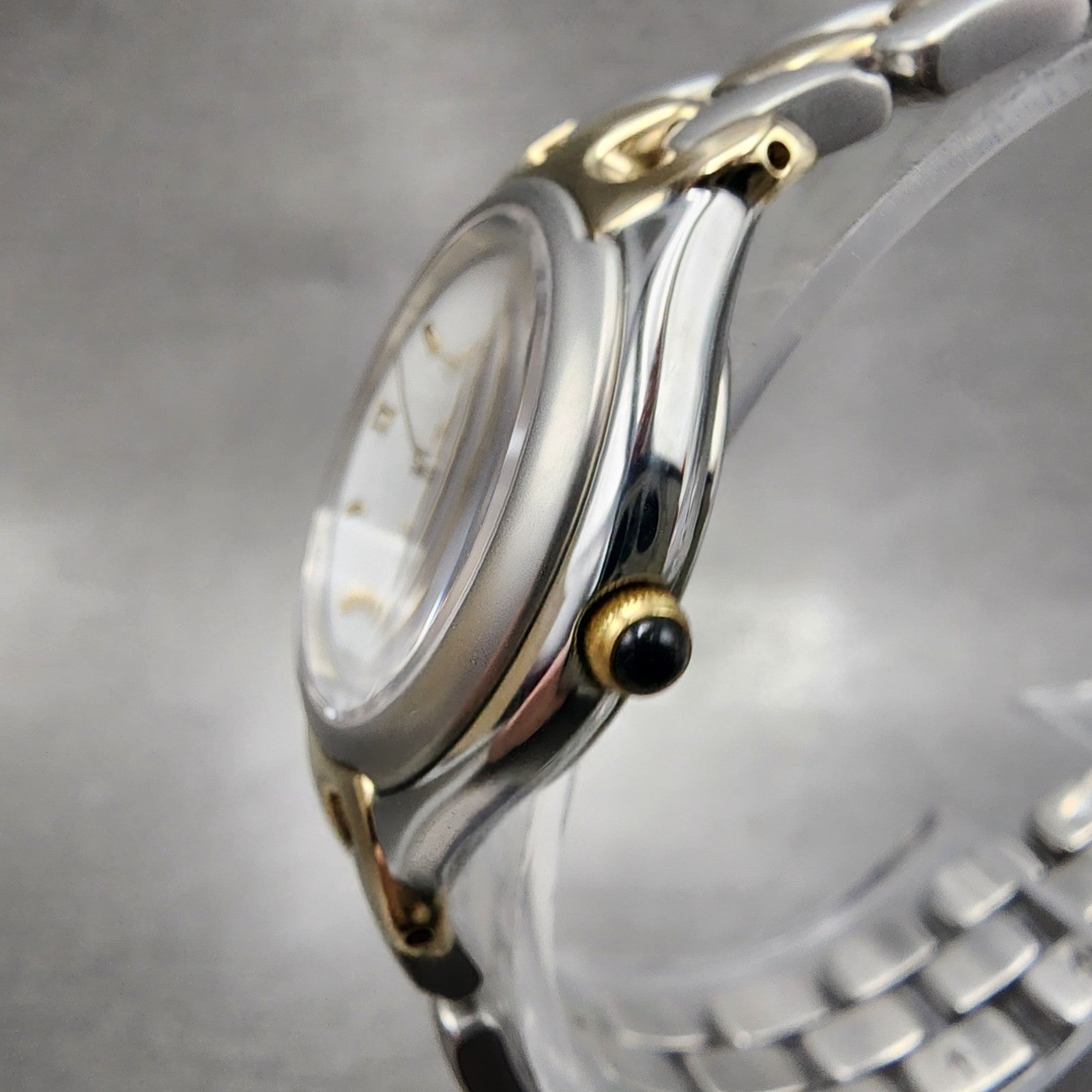 Seiko Exceline Watch Women 26mm White Dial Two Tone Round 3F310C40 New Battery3