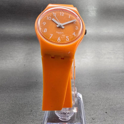 Swatch Abricot Watch Women 25mm Orange Dial Orange Tone Round LO104 New Battery5