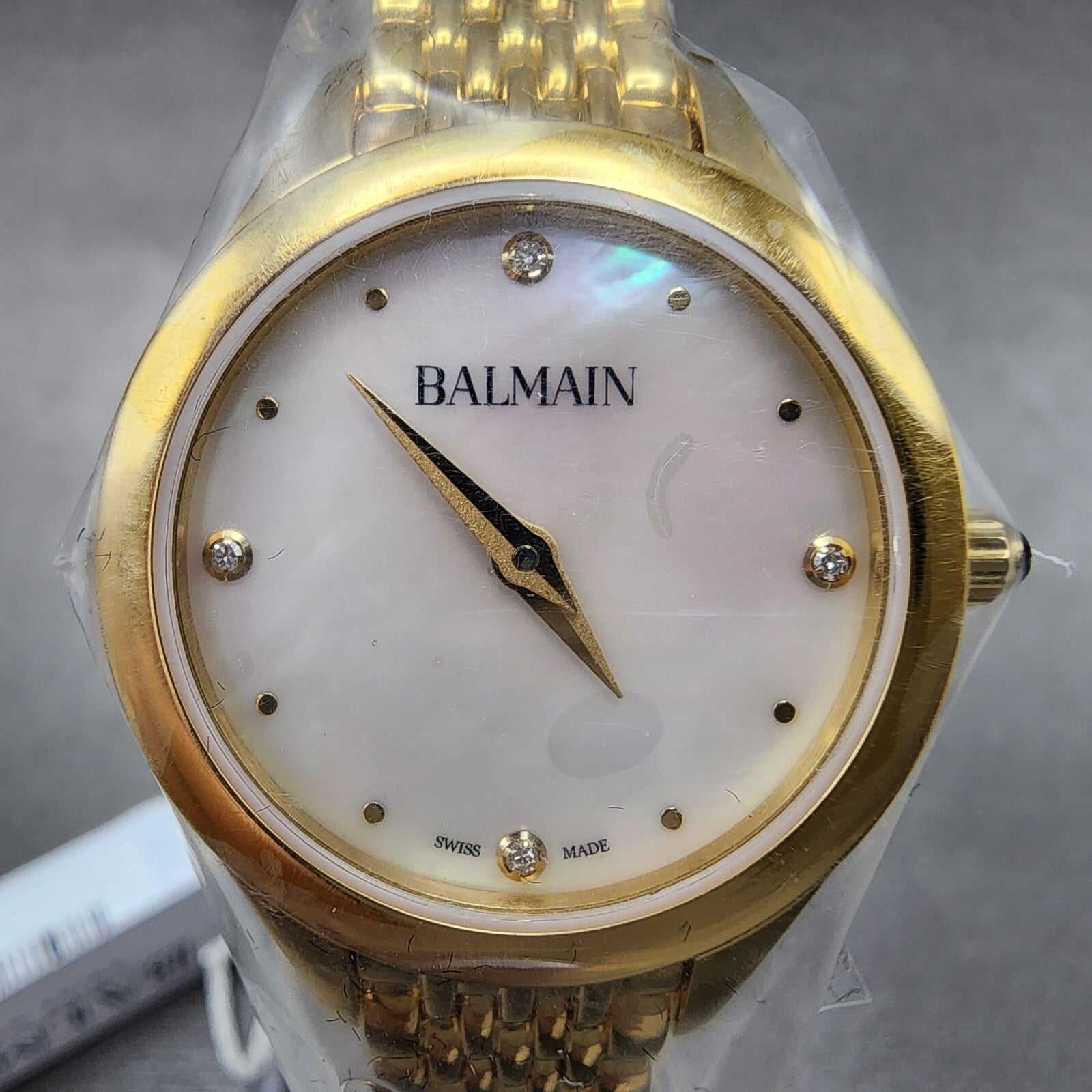 Balmain De Balmain Watch Women 25mm MOP Dial Gold Tone Diamond Markers2