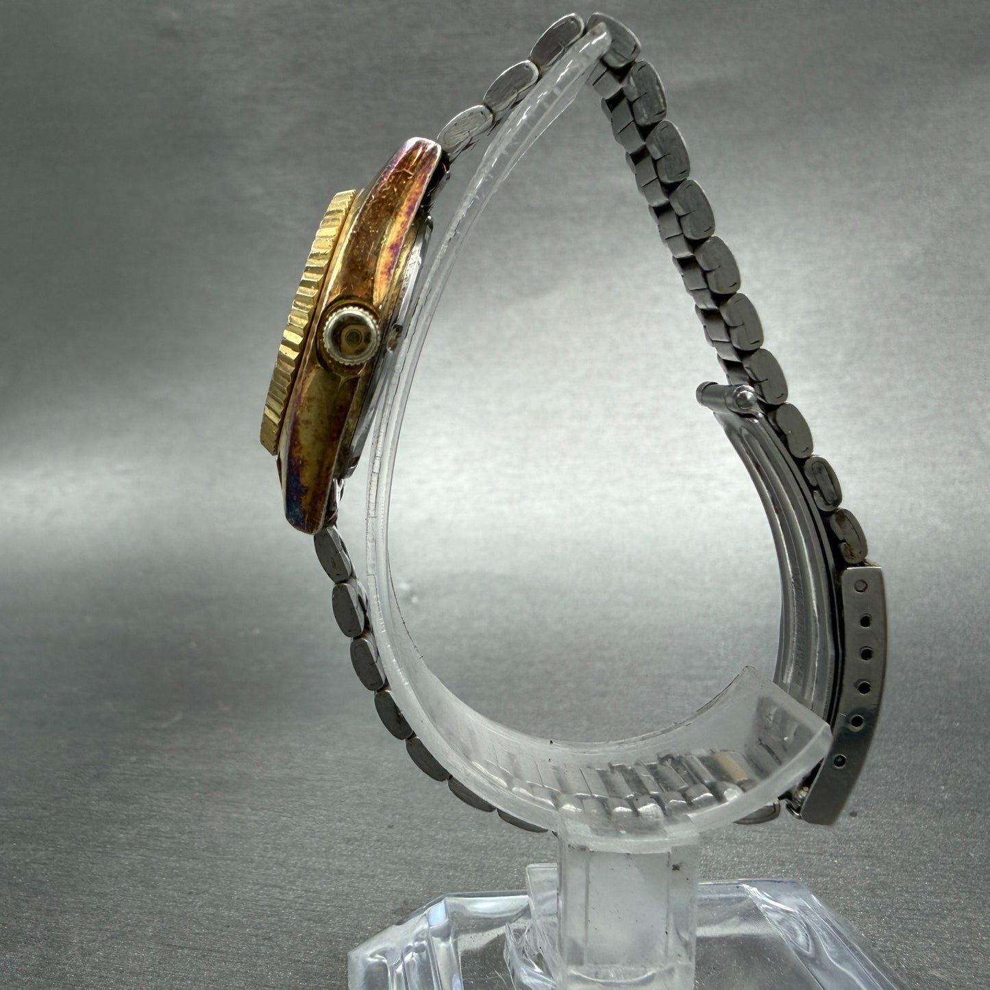 Seiko SQ Watch Women 25mm Champagne Dial Gold Tone Daydate 2626-0159 New Batt JH6