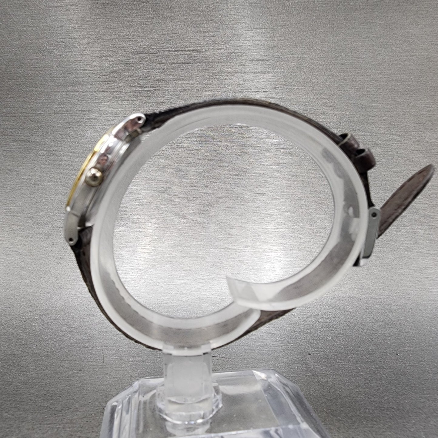 Seiko Watch Women 24mm Champagne Dial Two Tone Round 7n016881 New Battery6