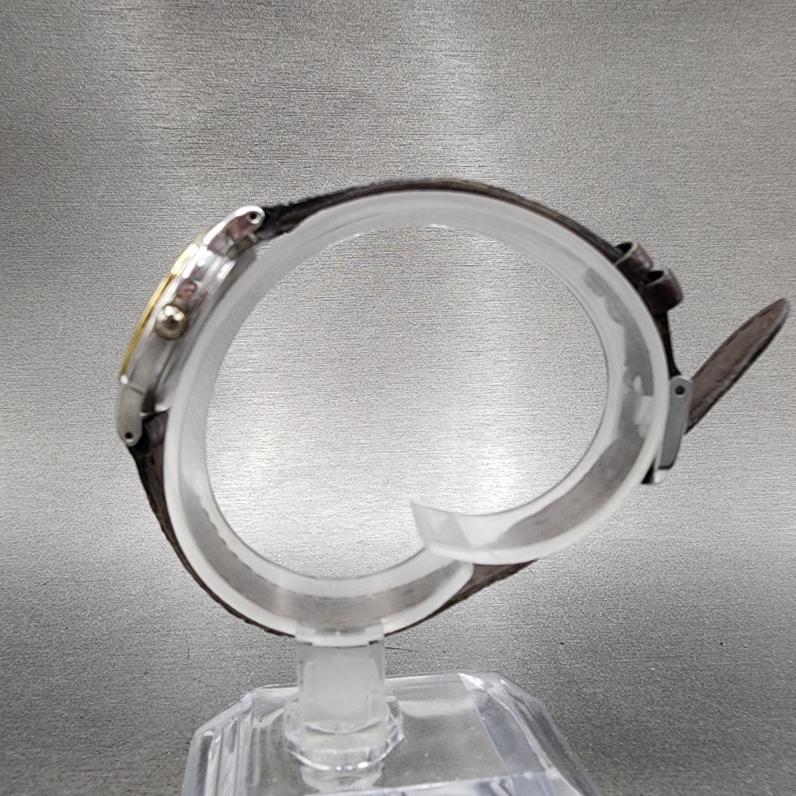 Seiko Watch Women 24mm Champagne Dial Two Tone Round 7n016881 New Battery6