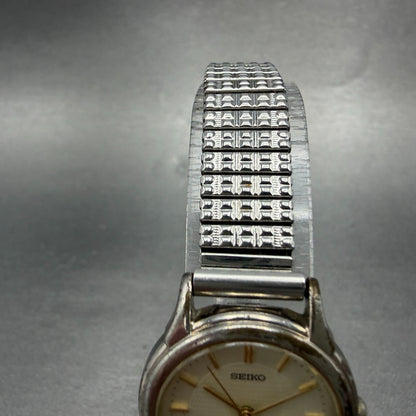 Seiko Watch Women 25mm Champagne Dial Silver Tone Round V701-1930 New Battery4