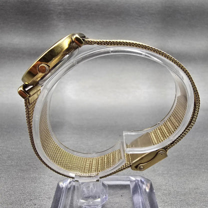 Skagen Denmark Watch Women 25mm White Dial Gold Tone Round 107SGGD New Battery6