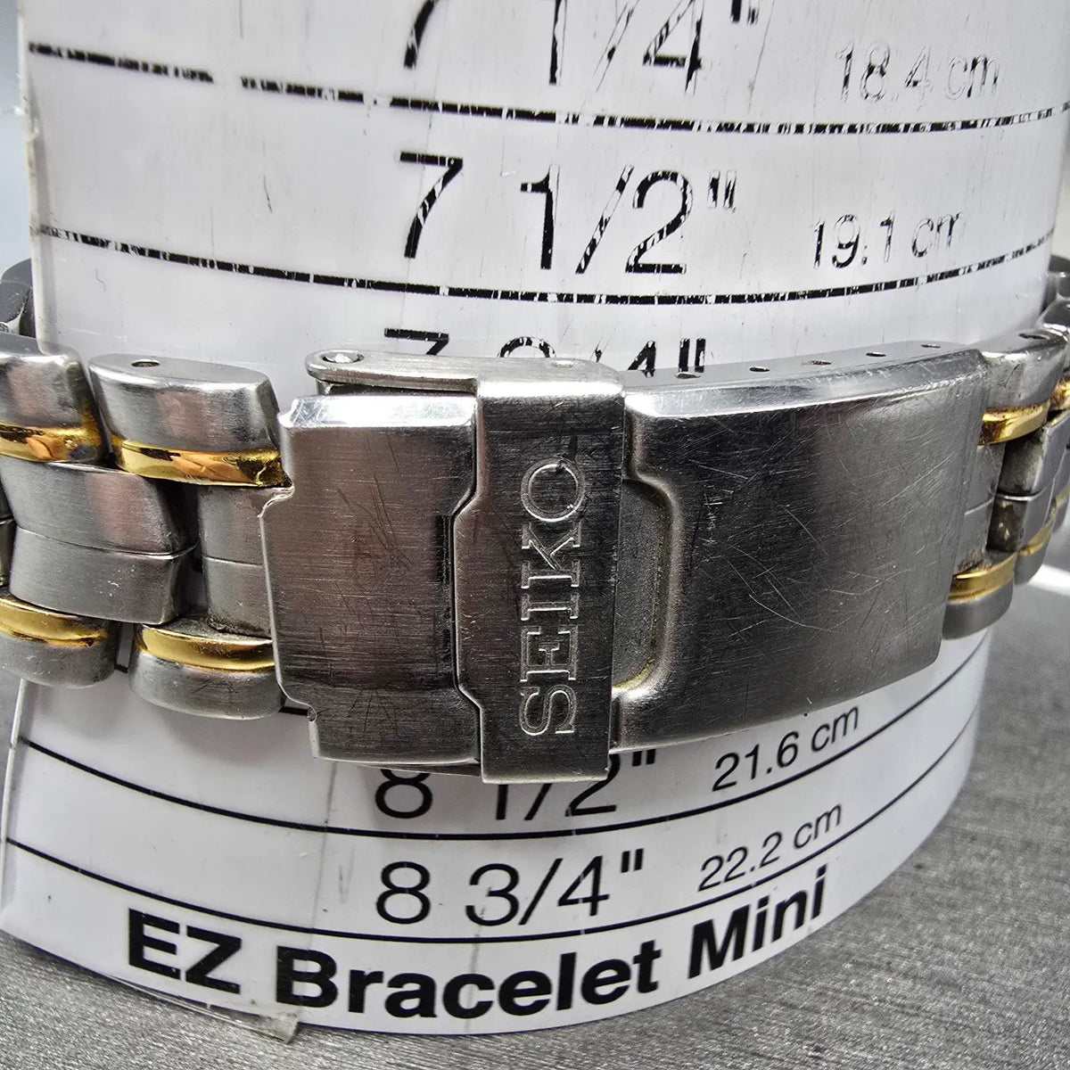 Seiko Chronograph Watch Men 41mm White Dial Two Tone Date READ!! 7T32-7E49 Diver11