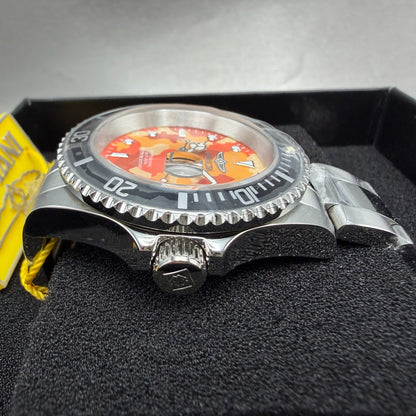 Invicta Pro Diver Watch Men 40mm Orange Camo Dial Steel Date Round 485695