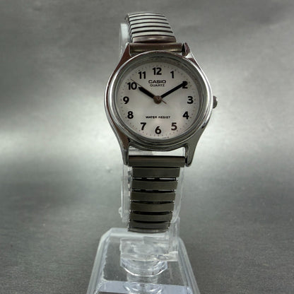 Casio Watch Women 25mm White Dial Silver Tone Round LQ-410 New Battery5