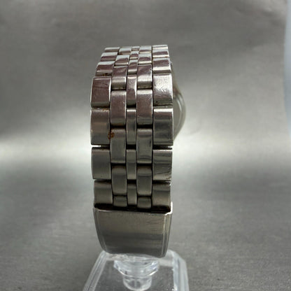 Seiko Alba Watch Men 35mm Luminous Dial Silver Tone Daydate V743-8B10 NewBattery7