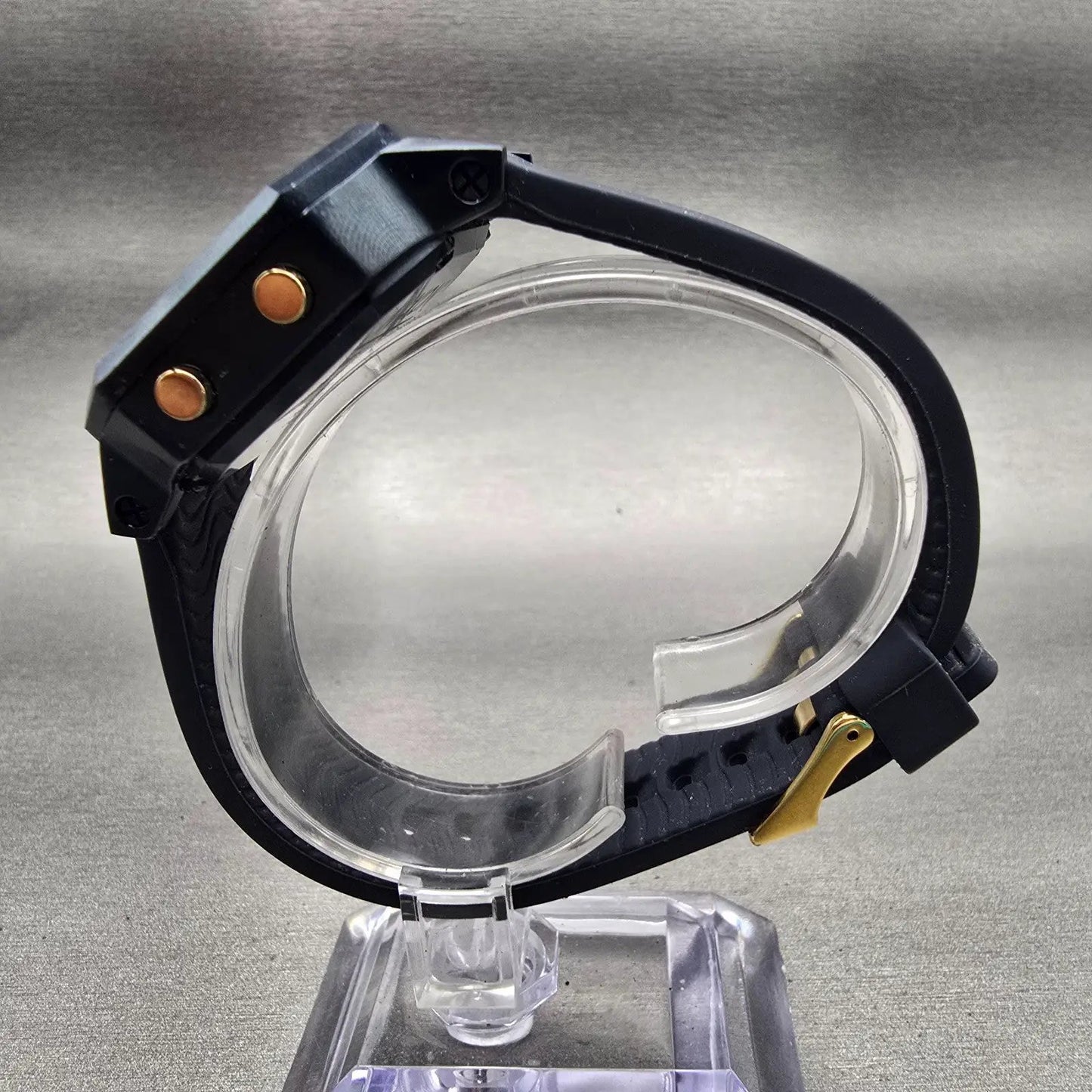 Nixon The Siren SS Digital Watch Men 36mm Blue Gold Tide Chrono Timer New Batt6