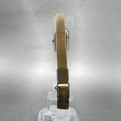 Seiko Tank Watch Women 14mm Champagne Dial Gold Tone 13205770 New Battery7