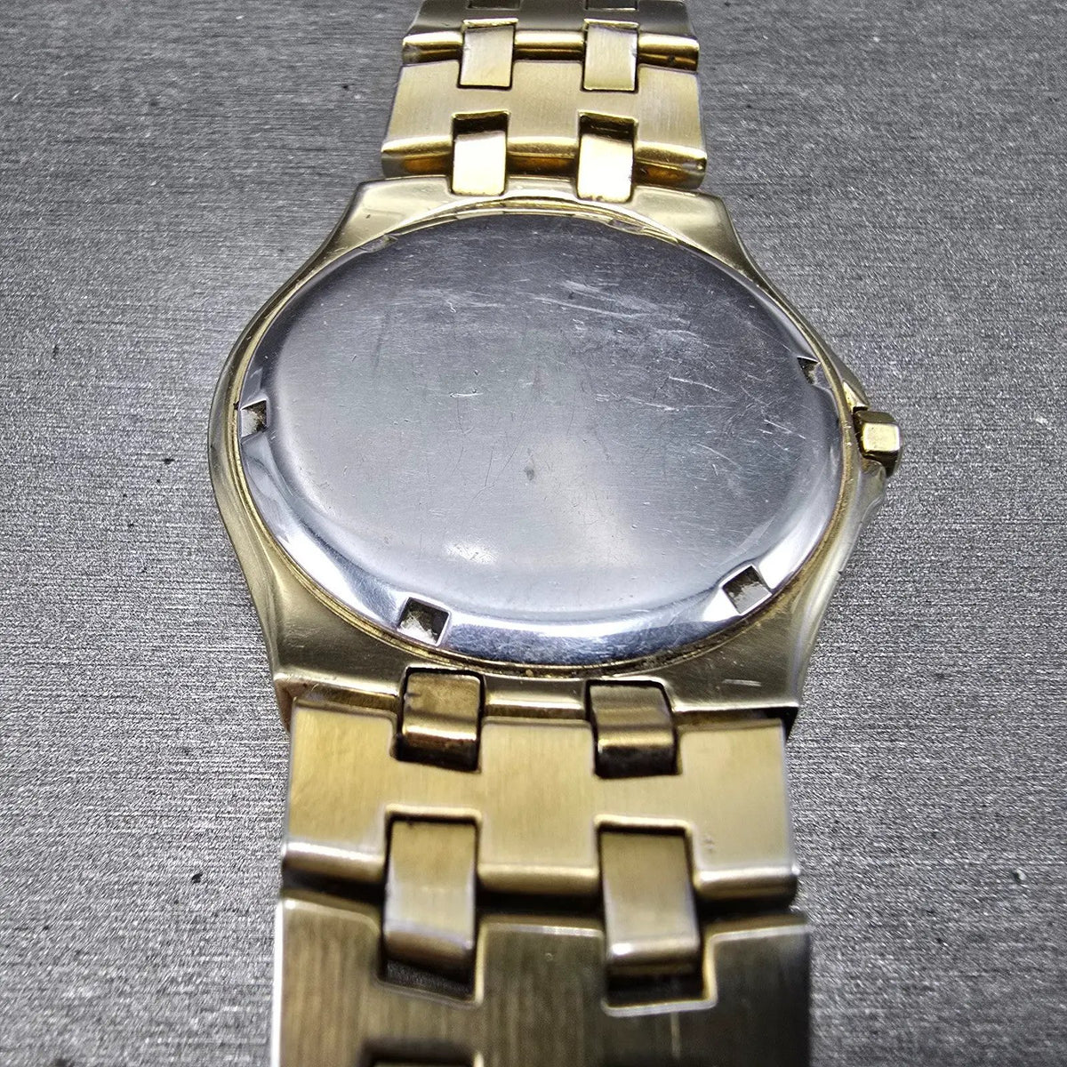 Citizen Eco-Drive Watch Men 38mm White Dial Gold Date READ!!!! E111E111-S04952112