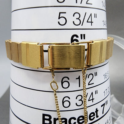 Seiko Watch Women 19mm Gold Dial Gold Tone Oval 14008519 New Battery12