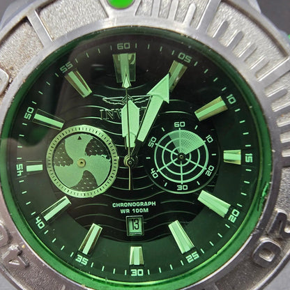 Invicta Coalition Forces Radar Chronograph Watch Men 59mm Green Dial Steel PARTS2