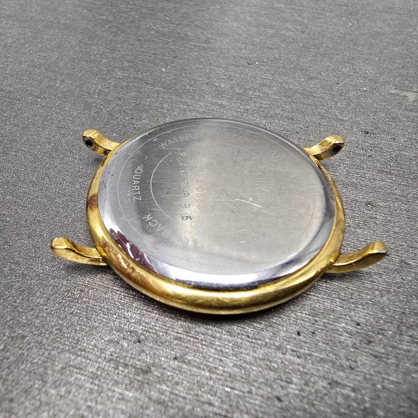 Movado Watch Men 34mm White Dial Gold Tone Round 87-E4-0885 NO CROWN PARTS11