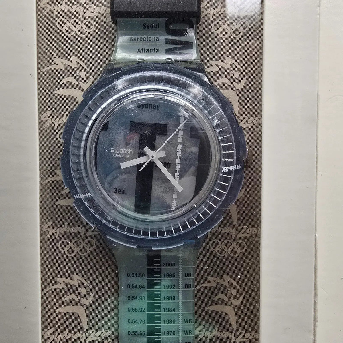 Swatch Scuba 200 Touch Pad Watch Men 38mm Blue Sydney 2000 Olympic SDZ104 NOS9