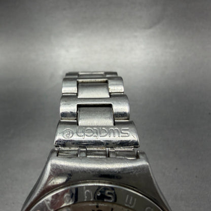 Swatch irony Big Landscape Watch Unisex 37mm White Dial Steel YGS715 New Battery4