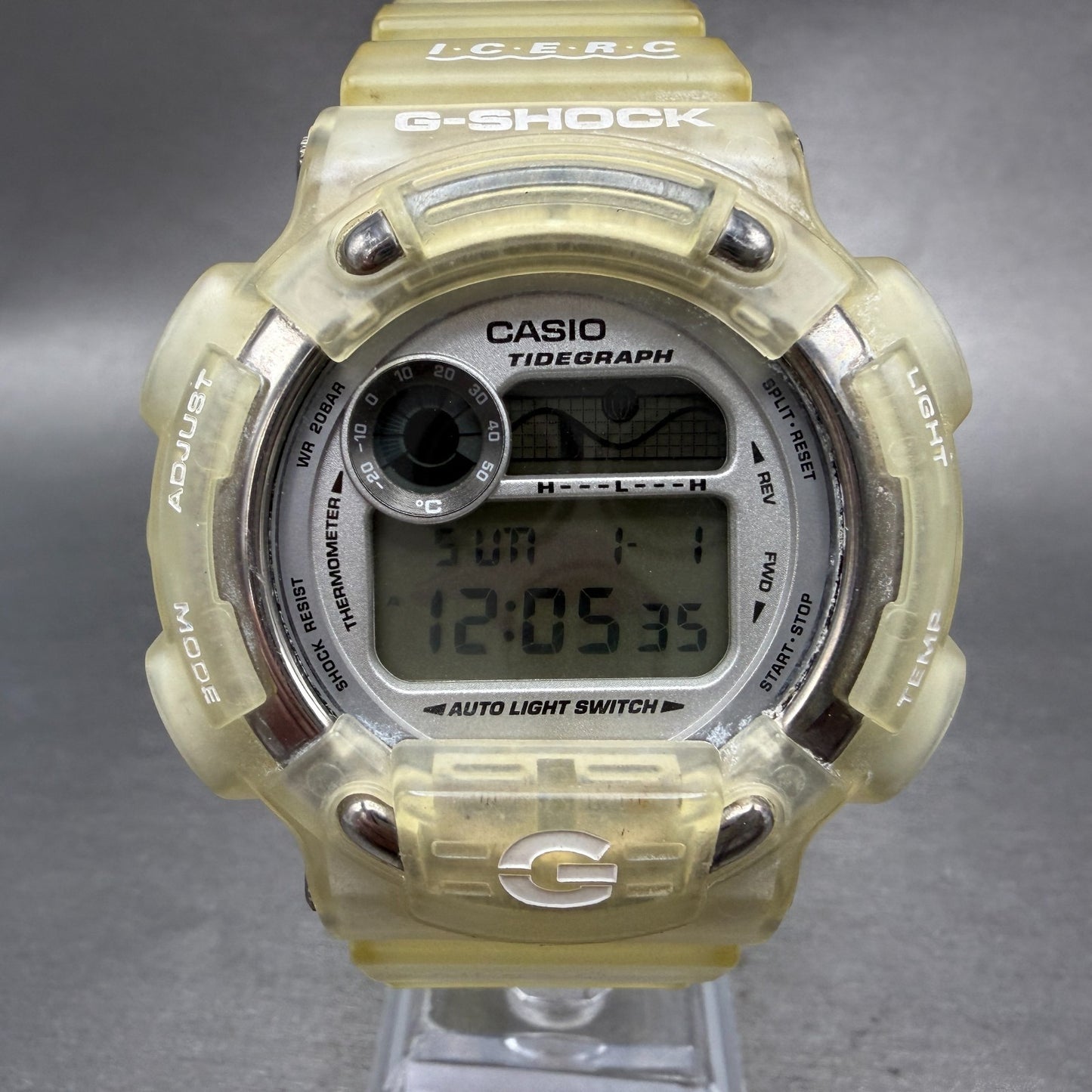 Casio G-Shock DW-8600K Watch Men 47mm Digital Clear Alarm Chrono New Battery ABC0