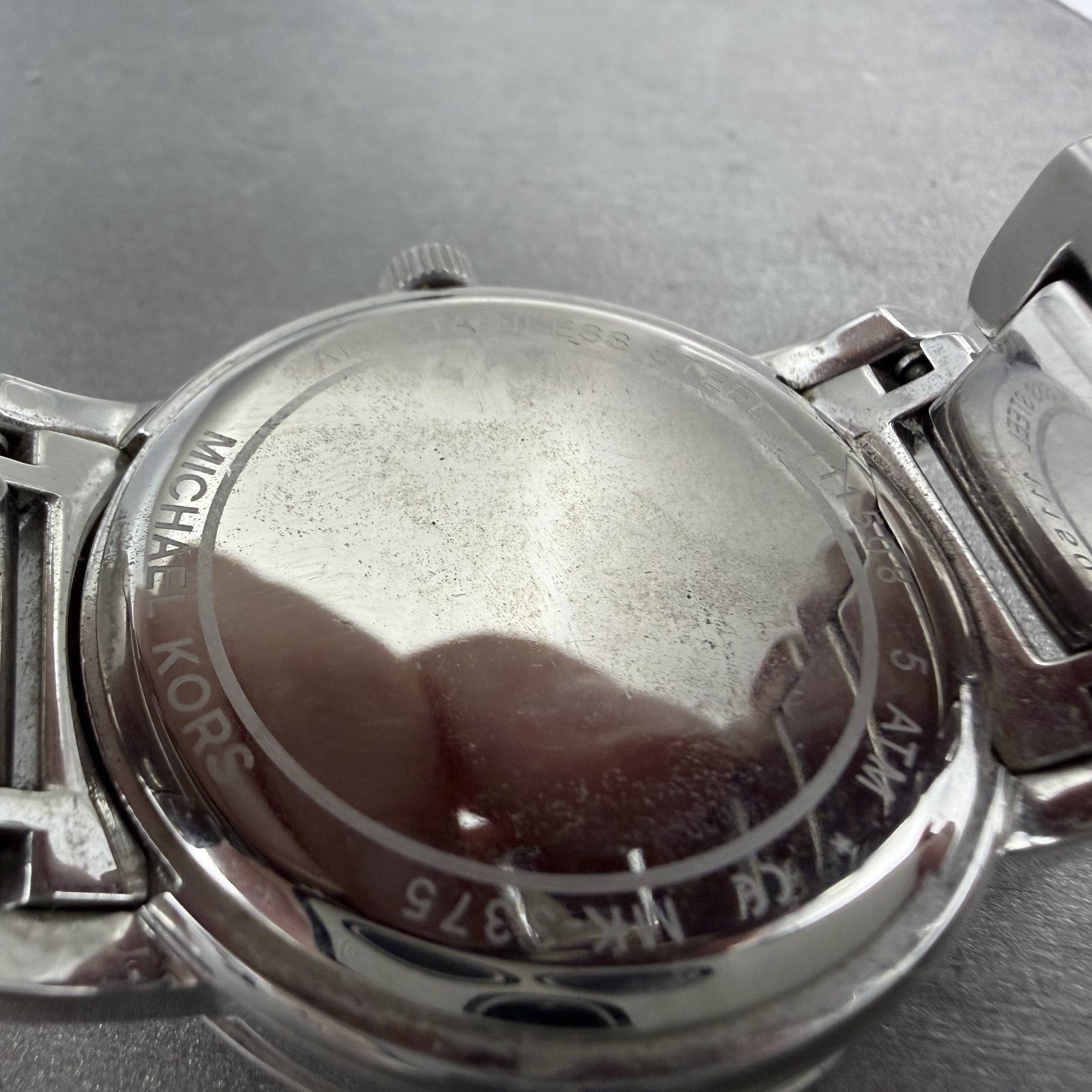 Michael kors Watch Women 38mm Silver Dial Silver Tone Round MK-3375 New battery9