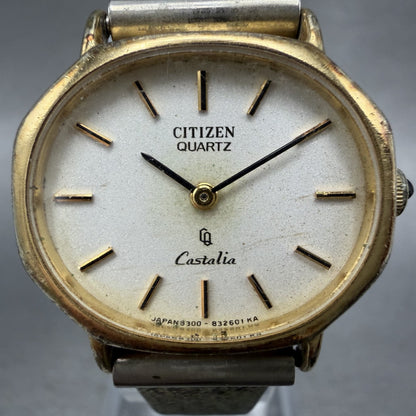 Citizen CQ Castalia Watch Women 24mm White Dial Gold Tone 4831926 New Battery1