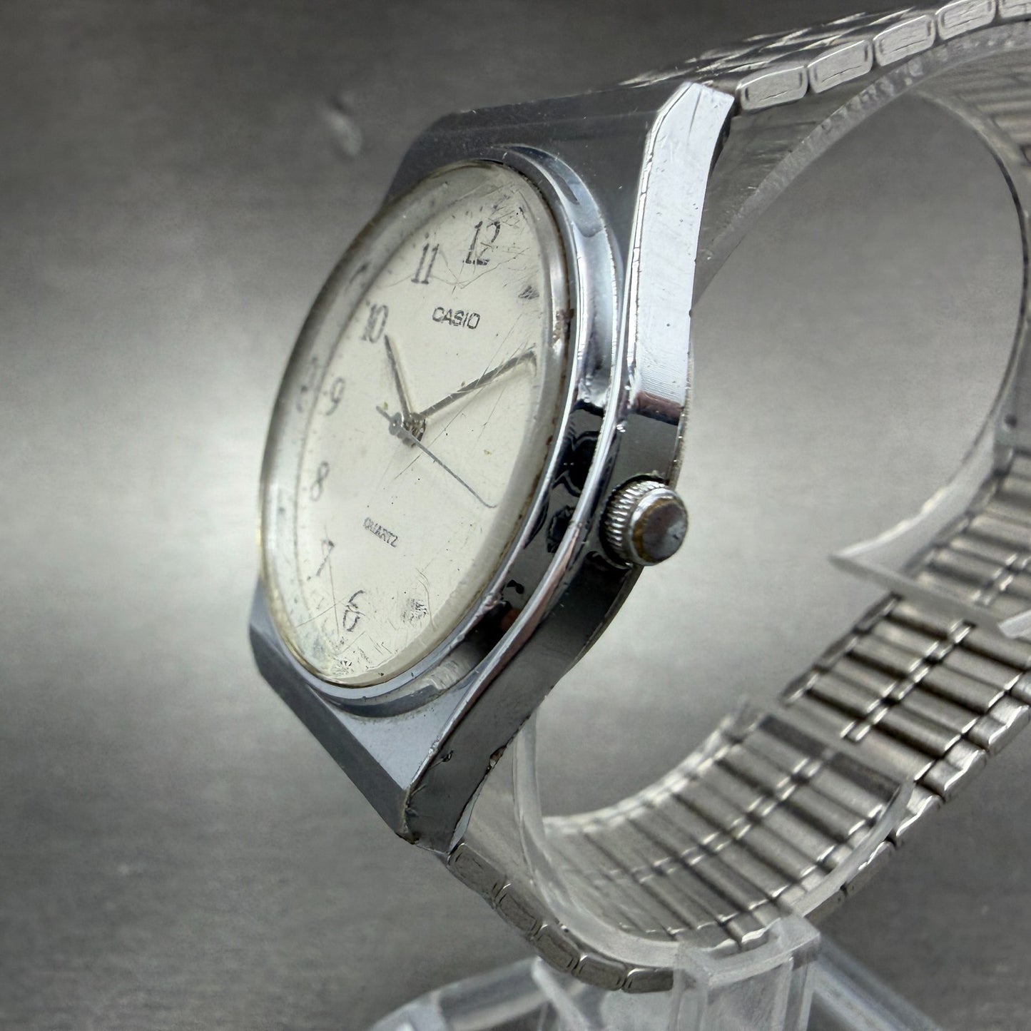 Casio MQ-336 Watch Men 33mm White Dial Silver Tone Round New Battery Vintage2