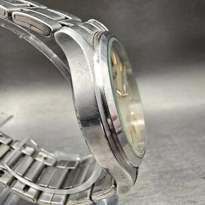 Seiko Alba Watch Men 38mm Champagne Dial Silver Tone Daydate 7N43-0BA0 New Batt3