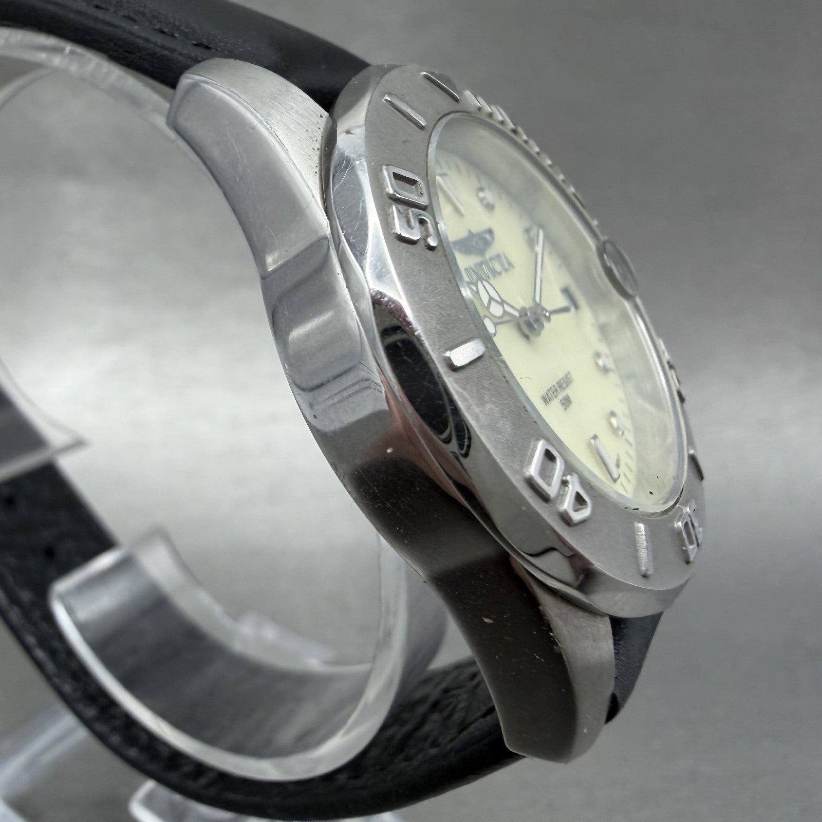 Invicta Pro Diver Watch Women 35mm MOP Dial Silver Tone Round 0003 New Battery3