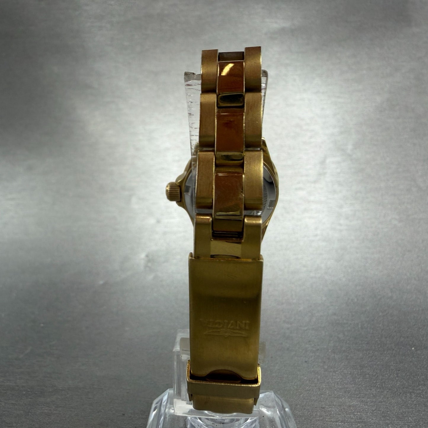 Invicta Pro Diver Watch Women 25mm Champagne Dial Gold Tone Date 14987 New Batt7