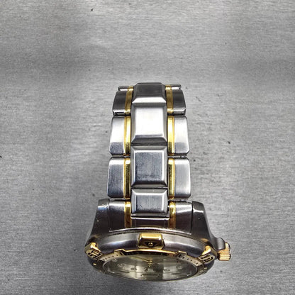 Bulova Caravelle Dive Watch Men 37mm Champagne Dial Two Tone Date 45B06 New Batt4