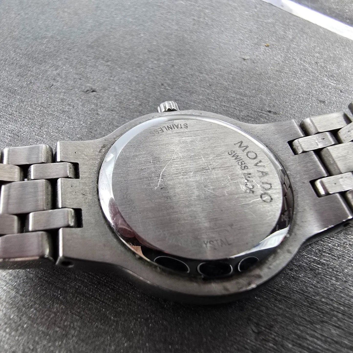 Movado Metio Watch Women 26mm Black Dial Stainless Steel Diamonds New Battery8