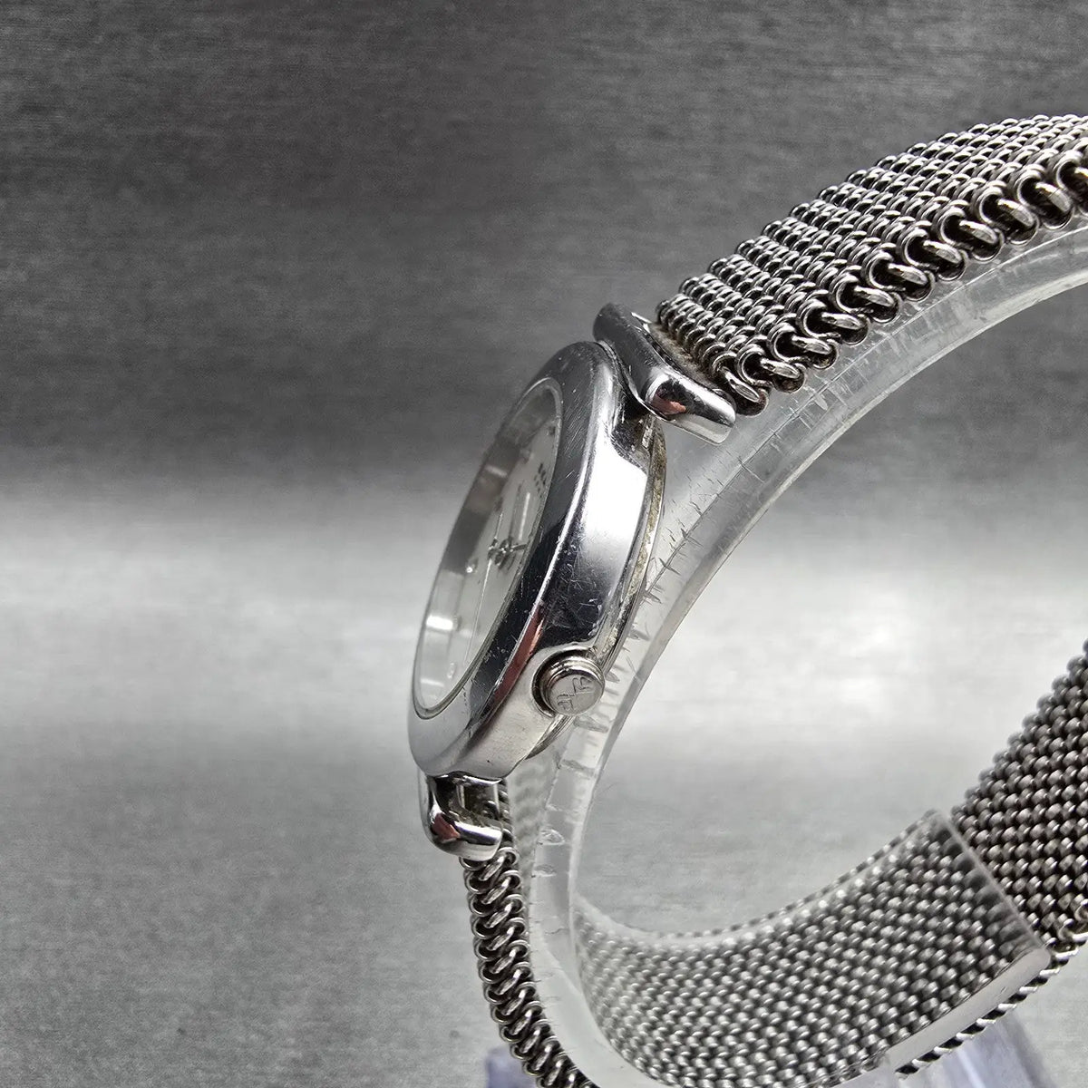 Skagen Watch Women 25mm MOP Dial Silver Tone Round 107SSSMPS Mesh Band New Batt2