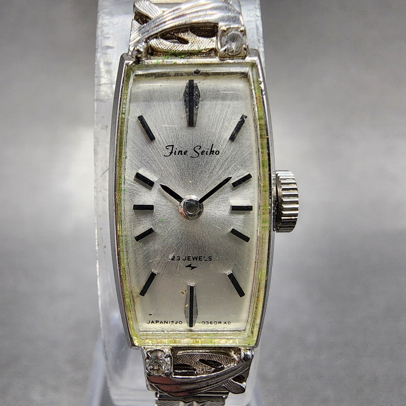 Seiko Fine Seiko Watch Women 12mm Silver Dial Silver Tone Manual 15203370 Runs1