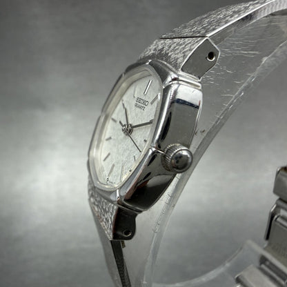 Seiko Watch Women 19mm Silver Dial Silver Tone Octagon 7321-5170 New Battery2