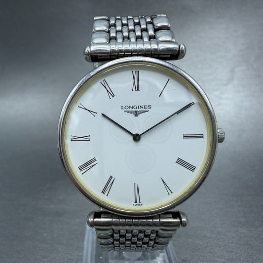 Longines La Grande Classique Watch Men 33m White Dial Steel Round L4.635.4 Works0