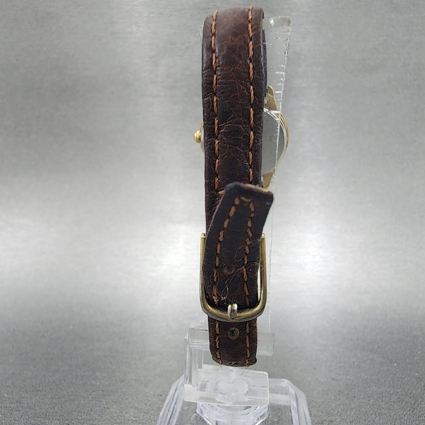 Seiko Watch Women 21mm Champagne Dial Gold Tone Round 4n000600 New Battery7