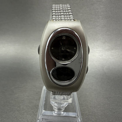 Casio Sheen Watch Women 27mm Analog Digital Silver Tone Alarm Chrono New Battery0