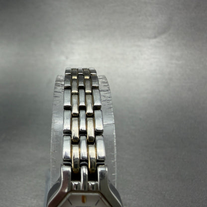 Seiko Watch Women 16mm White Dial Two Tone Octagon 1N00-0GV0 New Battery Vintage4