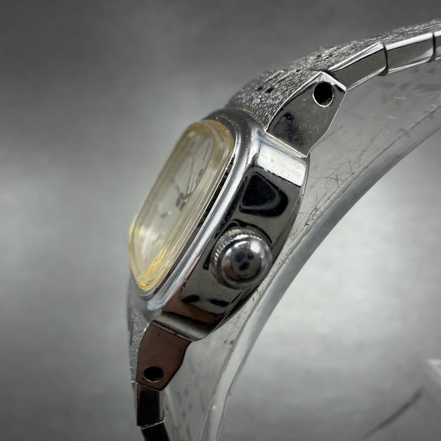 Seiko Watch Women 16mm Silver Dial Silver Tone Rectangle 5420-5079 New Battery2
