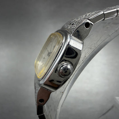 Seiko Watch Women 16mm Silver Dial Silver Tone Rectangle 5420-5079 New Battery2