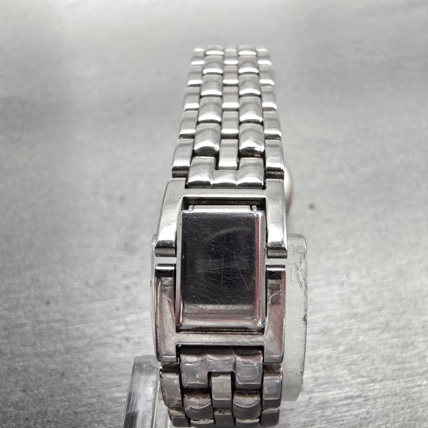 Seiko Watch Women 24mm Black Dial Silver Tone Round V401-1609 New Battery VTG7