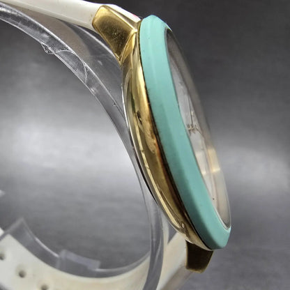 Kate Spade Watch Women 33mm White Dial Gold Case Round Floral Band New Battery3