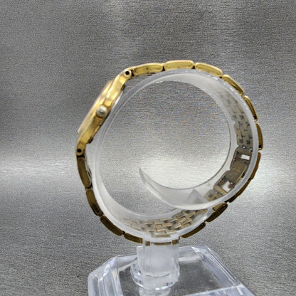 Seiko Watch Women 22mm White Dial Gold Tone Round 1n00-0a99 New Battery