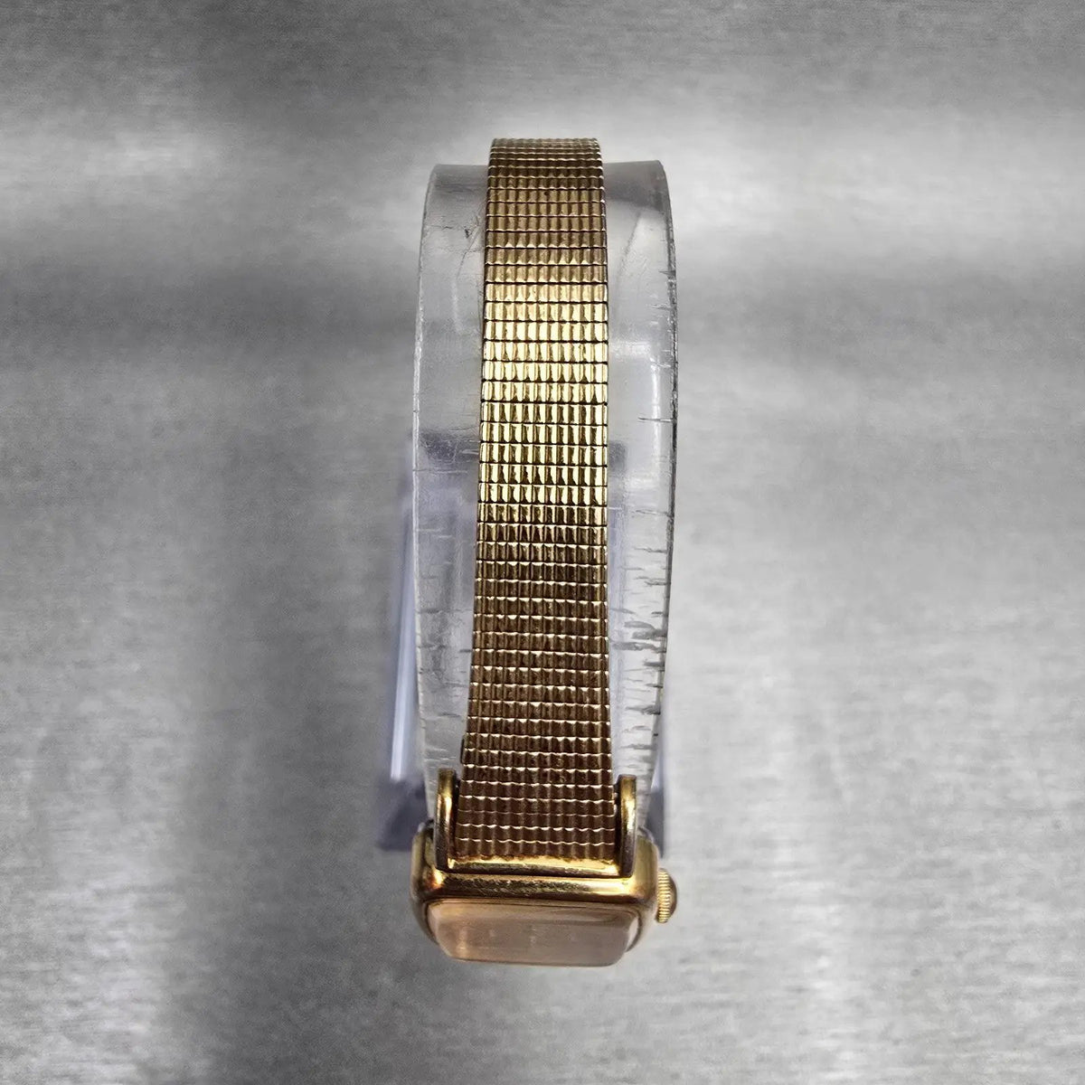Seiko Watch Women 17mm Gold Dial Gold Tone Rectangle 5420-5319 New Battery4