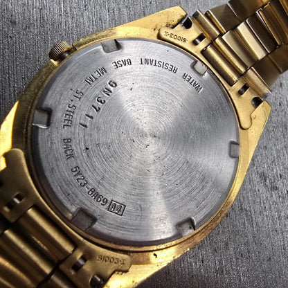Seiko SQ President Watch Men 36mm Gold Dial Gold Tone Daydate 5Y23-8A69 New Batt10