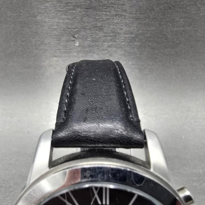 Fossil Grant Chronograph Watch Men 44mm Black Dial Silver Tone FS4812 NewBattery3