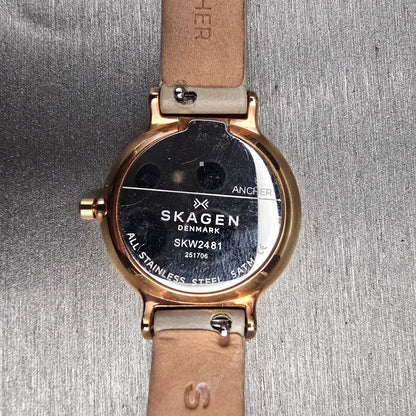 Skagen Ancher Watch Women 30mm White Dial Rose Gold Round SKW2481 New Battery10
