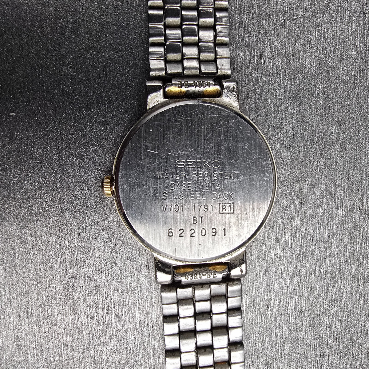 Seiko Watch Women 24mm Silver Dial Silver Tone Round V701-1791 New Battery JP10
